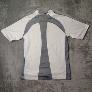 Nike Golf Polo Shirt Mens Medium White Sphere React Short‎ Sleeve Golf